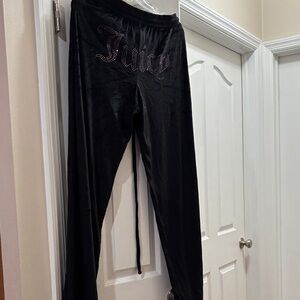 Juicy Couture Black Velour Lounge Pants